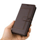 Samsung Galaxy S23+ 5G Stitched Magnetic Buckle Leather Phone Case(Coffee)