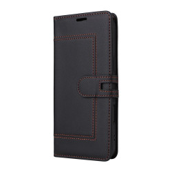 Samsung Galaxy S23+ 5G Stitched Magnetic Buckle Leather Phone Case(Black)
