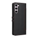 Samsung Galaxy S23+ 5G Stitched Magnetic Buckle Leather Phone Case(Black)