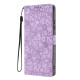 For Samsung Galaxy S24+ 5G Cherry Blossoms Embossed Leather Phone Case(Purple)