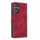 For Samsung Galaxy S24+ 5G Cherry Blossoms Embossed Leather Phone Case(Red)
