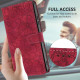 For Samsung Galaxy S24+ 5G Cherry Blossoms Embossed Leather Phone Case(Red)