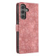 For Samsung Galaxy S24+ 5G Cherry Blossoms Embossed Leather Phone Case(Pink)