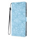 For Samsung Galaxy S24+ 5G Cherry Blossoms Embossed Leather Phone Case(Light Blue)