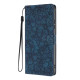 For Samsung Galaxy S24+ 5G Cherry Blossoms Embossed Leather Phone Case(Dark Blue)