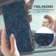 For Samsung Galaxy S24+ 5G Cherry Blossoms Embossed Leather Phone Case(Dark Blue)
