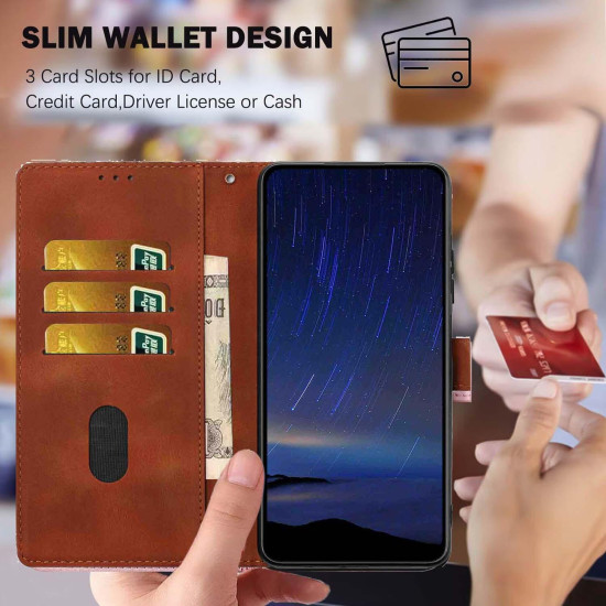 For Samsung Galaxy S24+ 5G Cherry Blossoms Embossed Leather Phone Case(Brown)