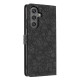 For Samsung Galaxy S24+ 5G Cherry Blossoms Embossed Leather Phone Case(Black)