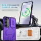 For Samsung Galaxy S24+ 5G Sliding Camshield MagSafe Holder Phone Case(Purple)