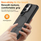 For Samsung Galaxy S23 5G Bright Color Frosted Skin-feel Camera Bracket Magsafe Phone Case(Black)