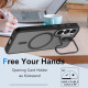 For Samsung Galaxy S23 5G Bright Color Frosted Skin-feel Camera Bracket Magsafe Phone Case(Black)