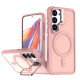 For Samsung Galaxy S23 5G Bright Color Frosted Skin-feel Camera Bracket Magsafe Phone Case(Pink)