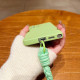 For Samsung Galaxy S24+ 5G Solid Color Liquid Silicone Magnetic Phone Case with Lanyard(Lilac)