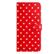 For Samsung Galaxy S24+ 5G Small Dots Pattern Vegan Leather Phone Case(Red)