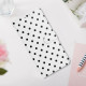 For Samsung Galaxy S24+ 5G Small Dots Pattern Vegan Leather Phone Case(White)