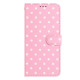 For Samsung Galaxy S24+ 5G Small Dots Pattern Vegan Leather Phone Case(Pink)