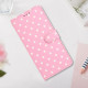 For Samsung Galaxy S24+ 5G Small Dots Pattern Vegan Leather Phone Case(Pink)