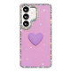 For Samsung Galaxy S24+ 5G Flash Rhinestone Double-sided IMD Love Heart Phone Case(Glitter Purple)
