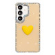 For Samsung Galaxy S24+ 5G Flash Rhinestone Double-sided IMD Love Heart Phone Case(Glitter Yellow)