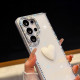 For Samsung Galaxy S24+ 5G Flash Rhinestone Double-sided IMD Love Heart Phone Case(Glitter Yellow)