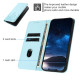 For Samsung Galaxy S24+ 5G Tulips Butterfly Pattern Magnetic Vegan Leather Phone Case(Light Blue)