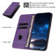For Samsung Galaxy S24+ 5G Tulips Butterfly Pattern Magnetic Vegan Leather Phone Case(Dark Purple)