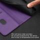For Samsung Galaxy S24+ 5G Tulips Butterfly Pattern Magnetic Vegan Leather Phone Case(Dark Purple)
