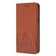 For Samsung Galaxy S24+ 5G Tulips Butterfly Pattern Magnetic Vegan Leather Phone Case(Coffee)