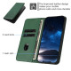 For Samsung Galaxy S24+ 5G Tulips Butterfly Pattern Magnetic Vegan Leather Phone Case(Dark Green)