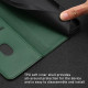 For Samsung Galaxy S24+ 5G Tulips Butterfly Pattern Magnetic Vegan Leather Phone Case(Dark Green)