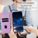 For Samsung Galaxy S24+ 5G Tulips Butterfly Pattern Magnetic Vegan Leather Phone Case(Light Purple)