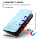 For Samsung Galaxy S23+ 5G Tulips Butterfly Pattern Magnetic Vegan Leather Phone Case(Light Blue)