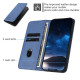 For Samsung Galaxy S23+ 5G Tulips Butterfly Pattern Magnetic Vegan Leather Phone Case(Royal Blue)