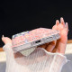 For Samsung Galaxy S24+ 5G Sparkling IMD Colorful Bow Phone Case with Bracelet(Glitter Light Green)