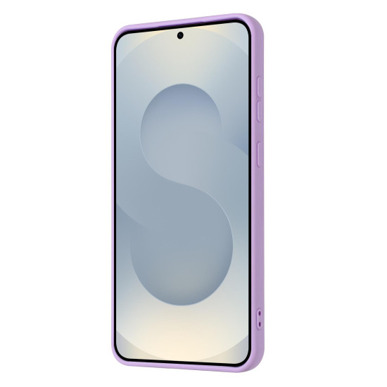 For Samsung Galaxy S24+ 5G Litchi Pattern Magnetic Card Bag Holder Phone Case(Purple)
