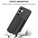 For Samsung Galaxy S24+ 5G Litchi Pattern Magnetic Card Bag Holder Phone Case(Black)