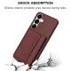 For Samsung Galaxy S24+ 5G Litchi Pattern Magnetic Card Bag Holder Phone Case(Wine Red)