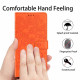 For Samsung Galaxy S23+ 5G Tree Cat Embossed Flip Vegan Leather Phone Case(Orange)
