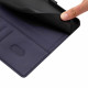 For Samsung Galaxy S23+ 5G Tree Cat Embossed Flip Vegan Leather Phone Case(Dark Blue)