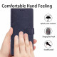 For Samsung Galaxy S23+ 5G Tree Cat Embossed Flip Vegan Leather Phone Case(Dark Blue)