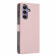 For Samsung Galaxy S24+ 5G Tree Cat Embossed Flip Vegan Leather Phone Case(Rose Gold)