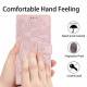 For Samsung Galaxy S24+ 5G Tree Cat Embossed Flip Vegan Leather Phone Case(Rose Gold)