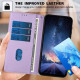 For Samsung Galaxy S24+ 5G Tree Cat Embossed Flip Vegan Leather Phone Case(Purple)