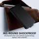 For Samsung Galaxy S24+ 5G Vertical Flip Cover Solid Color Vegan Leather Phone Case with Crossbody Chain(Black)