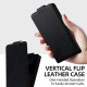 For Samsung Galaxy S24+ 5G Vertical Flip Cover Solid Color Vegan Leather Phone Case with Crossbody Chain(Black)