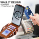 For Samsung Galaxy S24+ 5G Vertical Flip Cover Solid Color Vegan Leather Phone Case with Crossbody Chain(Brown)