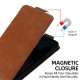 For Samsung Galaxy S24+ 5G Vertical Flip Cover Solid Color Vegan Leather Phone Case with Crossbody Chain(Brown)