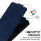 For Samsung Galaxy S24+ 5G Vertical Flip Cover Solid Color Vegan Leather Phone Case with Crossbody Chain(Blue)