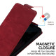 For Samsung Galaxy S24+ 5G Vertical Flip Cover Solid Color Vegan Leather Phone Case with Crossbody Chain(Red)