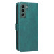 For Samsung Galaxy S24+ 5G Solid Color Calfskin Texture RFID Vegan Leather Phone Case(Green)
